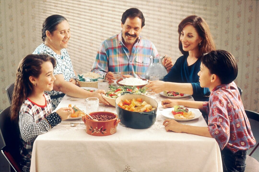 family dinner table