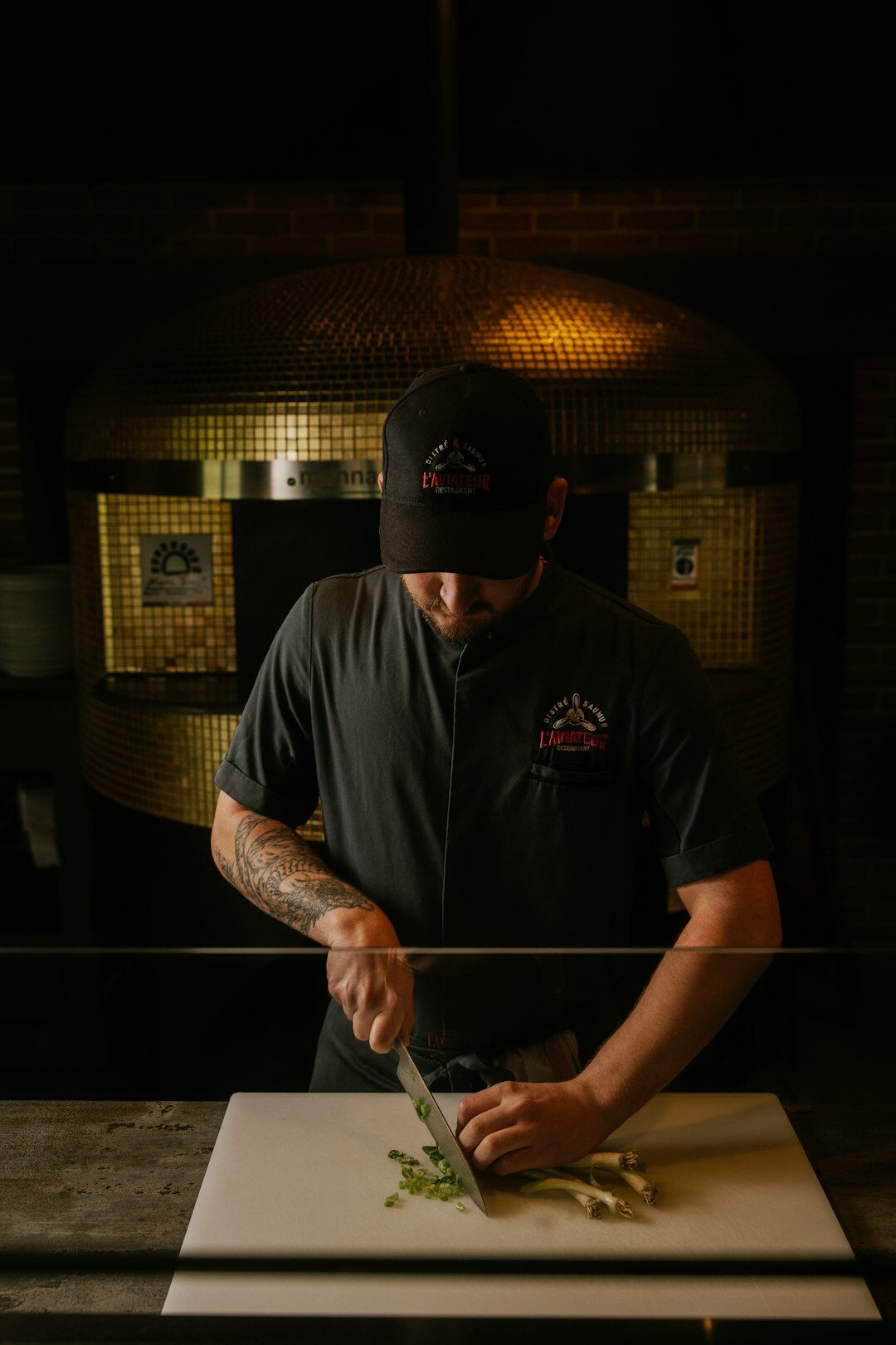 chef chopping vegetables